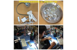 Đèn kẹp bàn 5 bóng led -  ánh sáng "Led" hội tụ